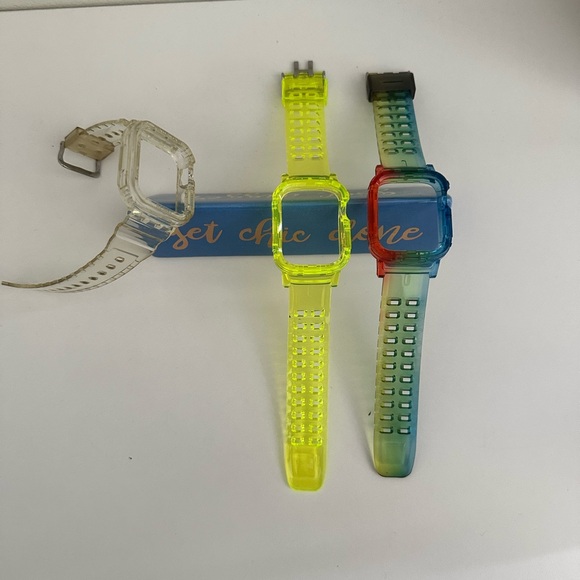 Bundle of 3 Clear Watch Band for Apple Watch - Picture 1 of 10